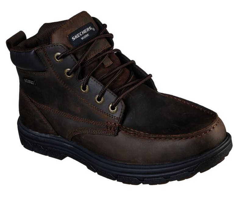 Skechers Relaxed Fit: Vicksburk - Gentain Wp - Mens Work Boots Brown [AU-LT6264]